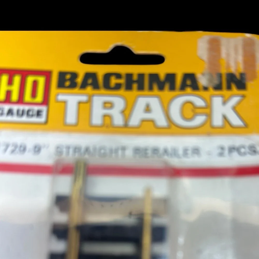 Bachman Train Track 44-1729-9 Straight Railer- 2 Pcs‎ HO Gauge Model Train Part